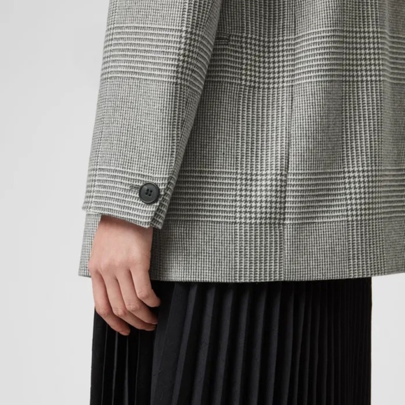 AllSaints Astrid Check Double Breasted Wool Blazer – Size US 4 - Picture 5 of 7